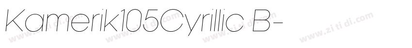 Kamerik105Cyrillic B字体转换